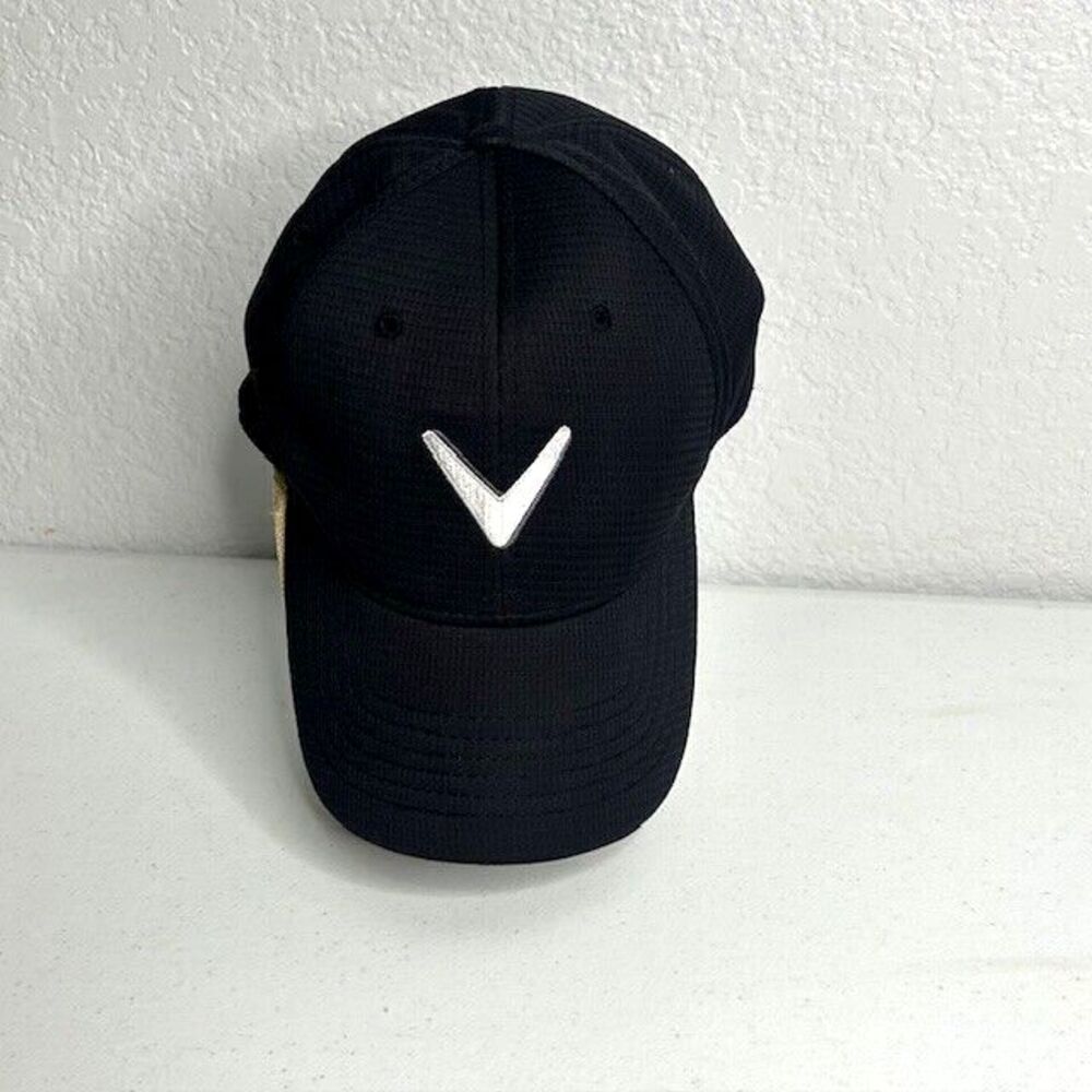 Callaway Hat Black Golf Cap Logo Strapback Adjustable Adult Sports Breathable